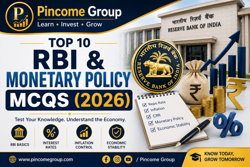 rbi and monetary policy mcqs with answers 2026 pincome group